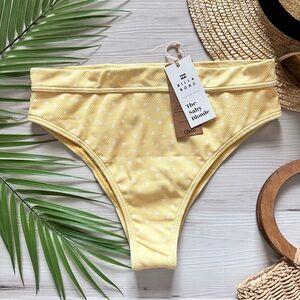Billabong x Salty Blonde •• Yellow Sundipped Polka Dot High Rise Bikini Bottom